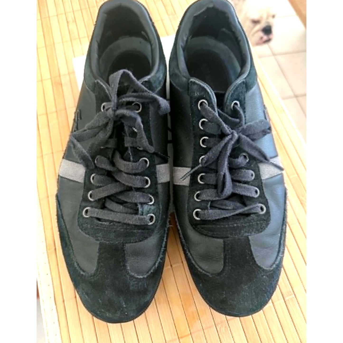 Lacoste Black Leather Suede Men's Sneakers Size 8