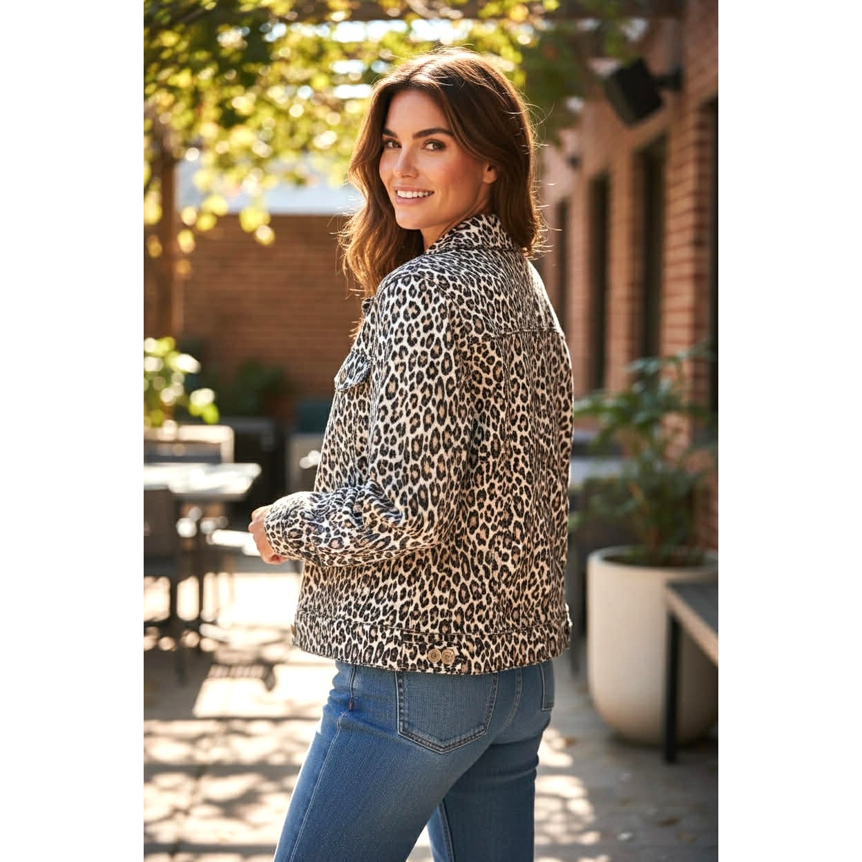 Tommy Bahama Leopard Print Utility Jacket ~ Size M