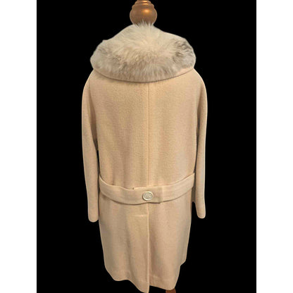 ONLY ONE!!! Vintage 1960s Madigans Wool Coat w/Removable Real Fur Collar