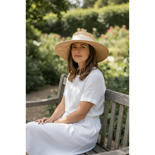 ONLY ONE!!! Vintage 1950s Epnie Wide Brim Straw Hat