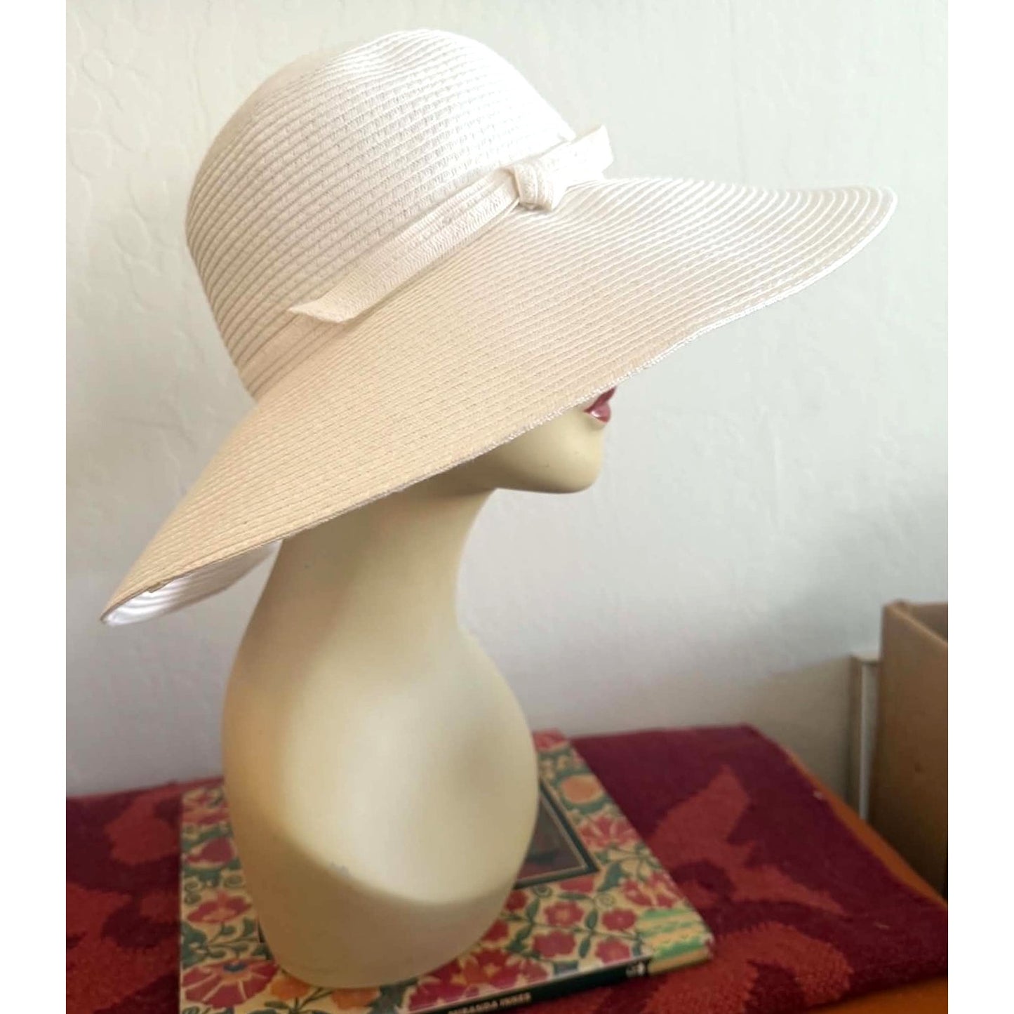 Nordstrom White Wide Brim Resort Sun Hat With Floppy Coastal Silhouette
