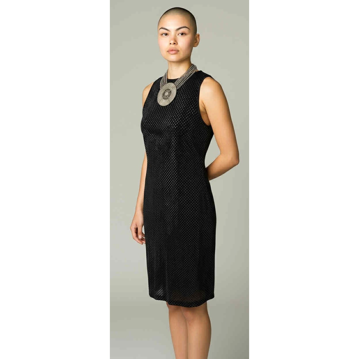 ONLY ONE!!! Vintage Ralph Ralph Lauren Black Sleeveless Velvet Sparkle Dress ~ Size L