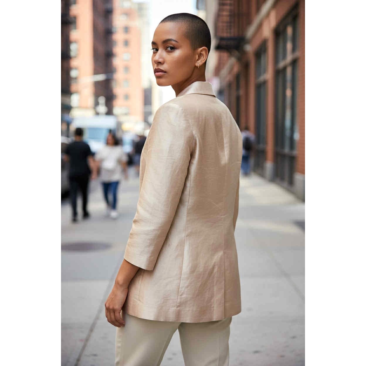 ONLY ONE!!! Vintage 1960s Raw Silk Jacket & Shell Top Set ~ Size L