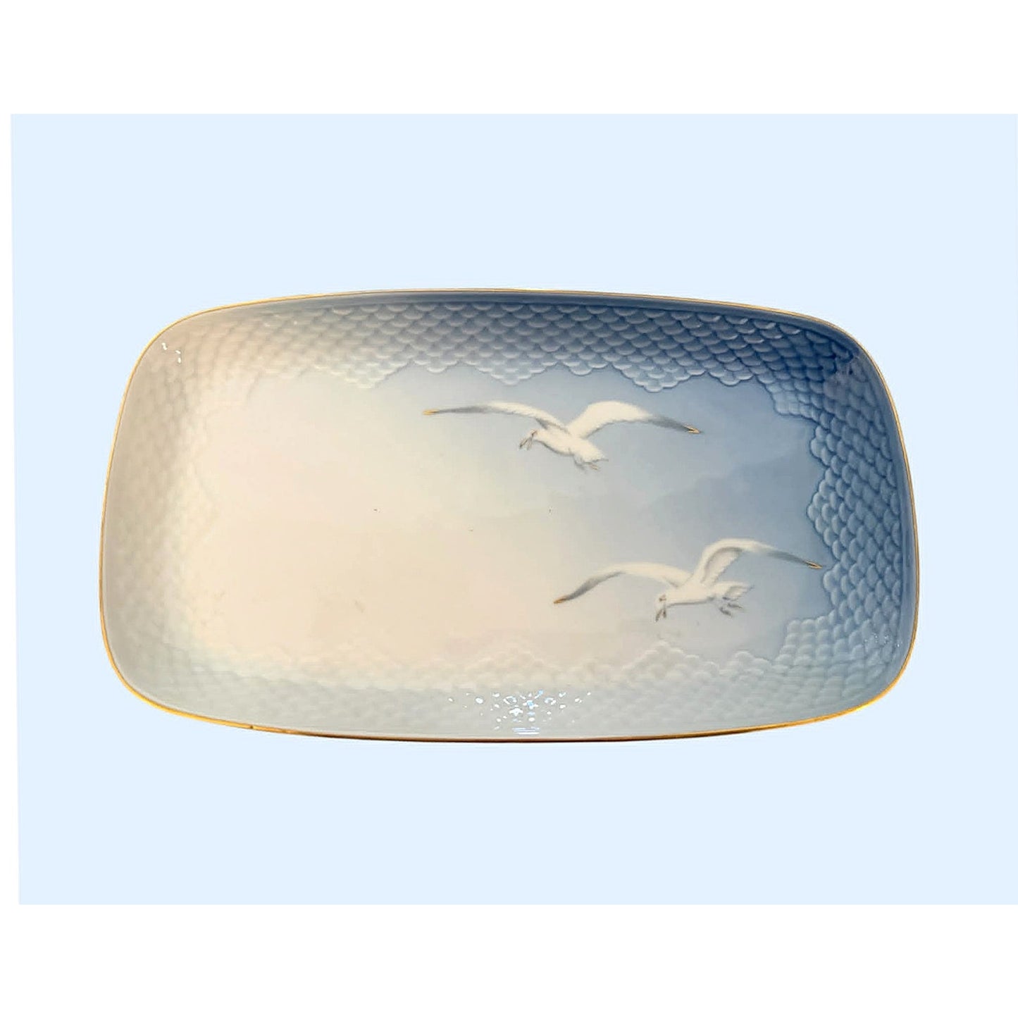 Bing & Grondahl Copenhagen Seagull Gold Rim Tray