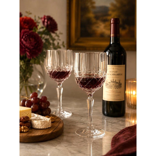 Vintage Waterford Marquis BRADY Crystal Wine Glasses Set of 2