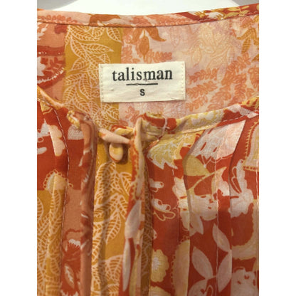 ONLY ONE!!! Talisman Boho Orange Floral Maxi Dress ~ Size Small