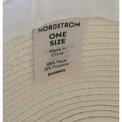 Nordstrom White Wide Brim Resort Sun Hat With Floppy Coastal Silhouette