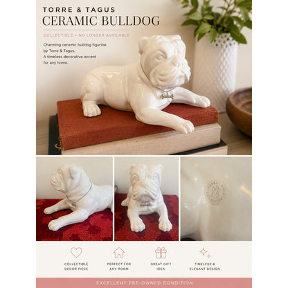 Retired Torre & Tagus White Ceramic Bulldog Figurine