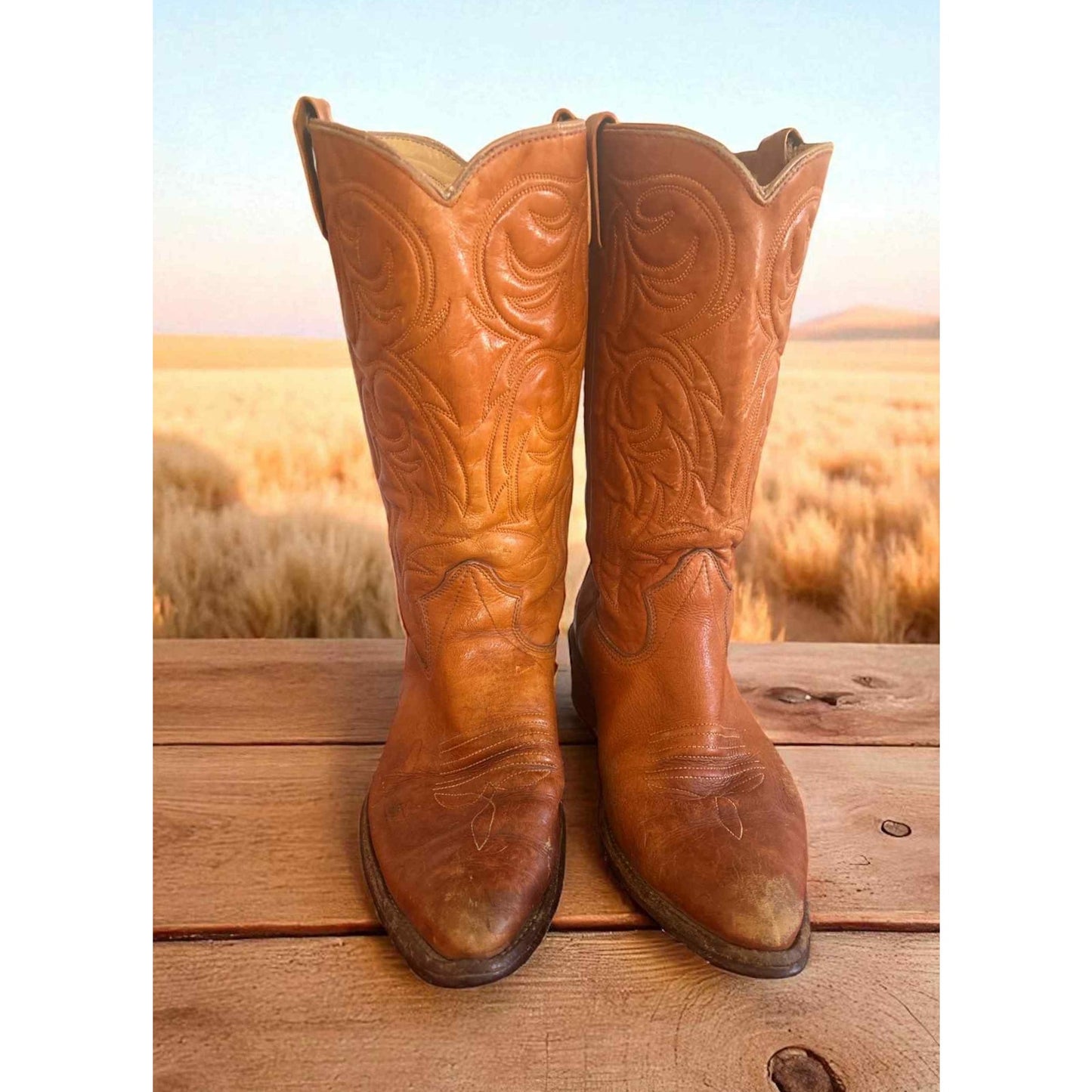 ONLY ONE PAIR!!! Vintage Texas Cowboy Boots Men’s 9.5D - Made in USA