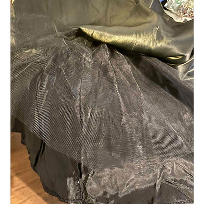 ONLY ONE!!! Vintage Jessica McClintock Green Taffeta Strapless Party Dress Size 8