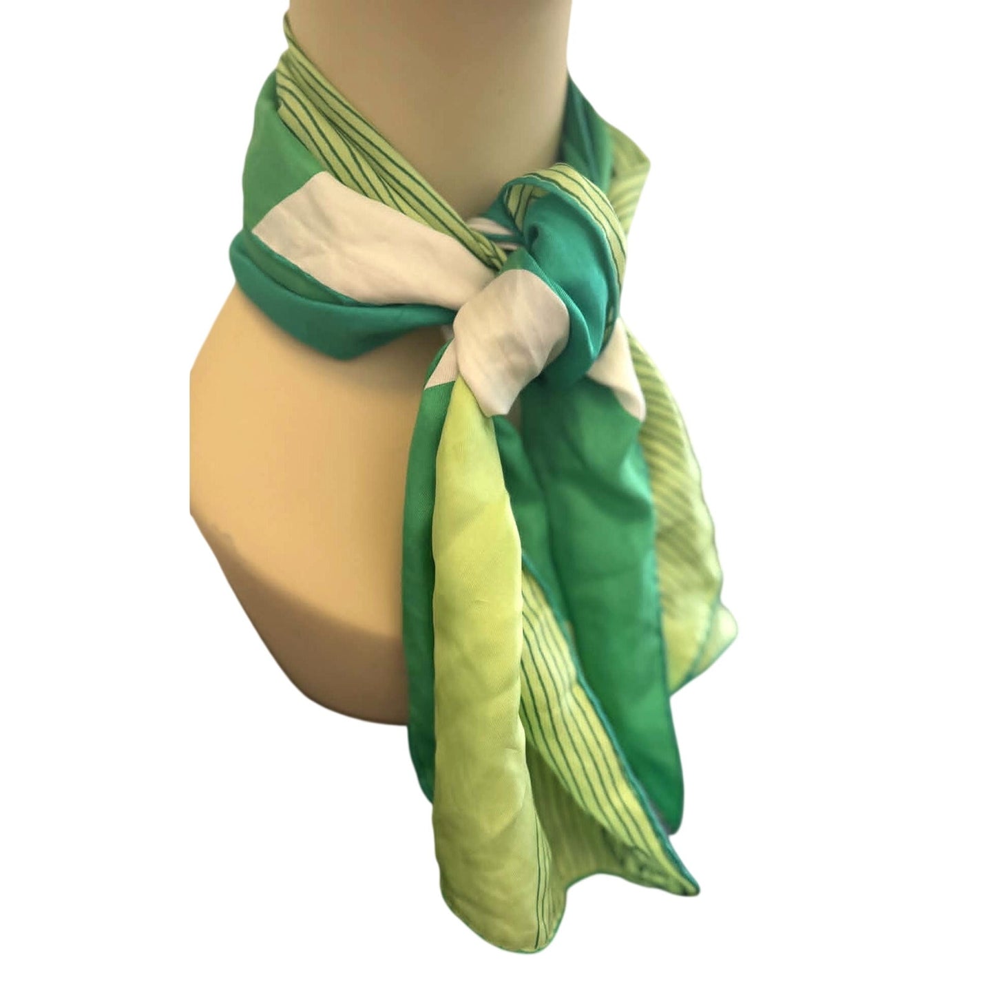 Vintage Vera Green 70s Silk Scarf
