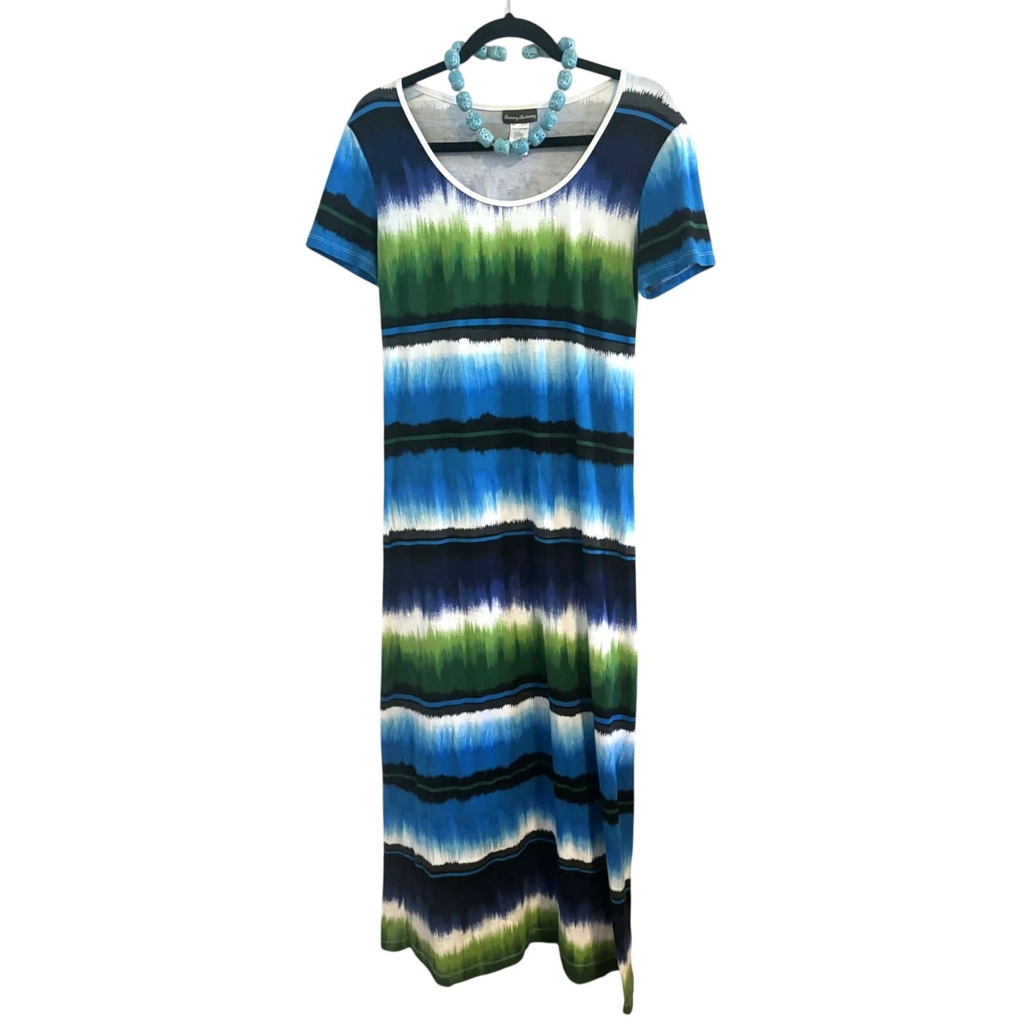 Tommy Bahama Ocean Stripe Maxi Dress – Size S Tall