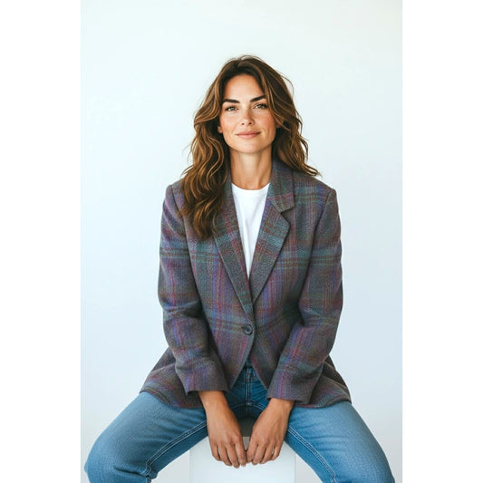 ONLY ONE!!! Vintage Carlisle Wool Tweed Blazer Jacket 10