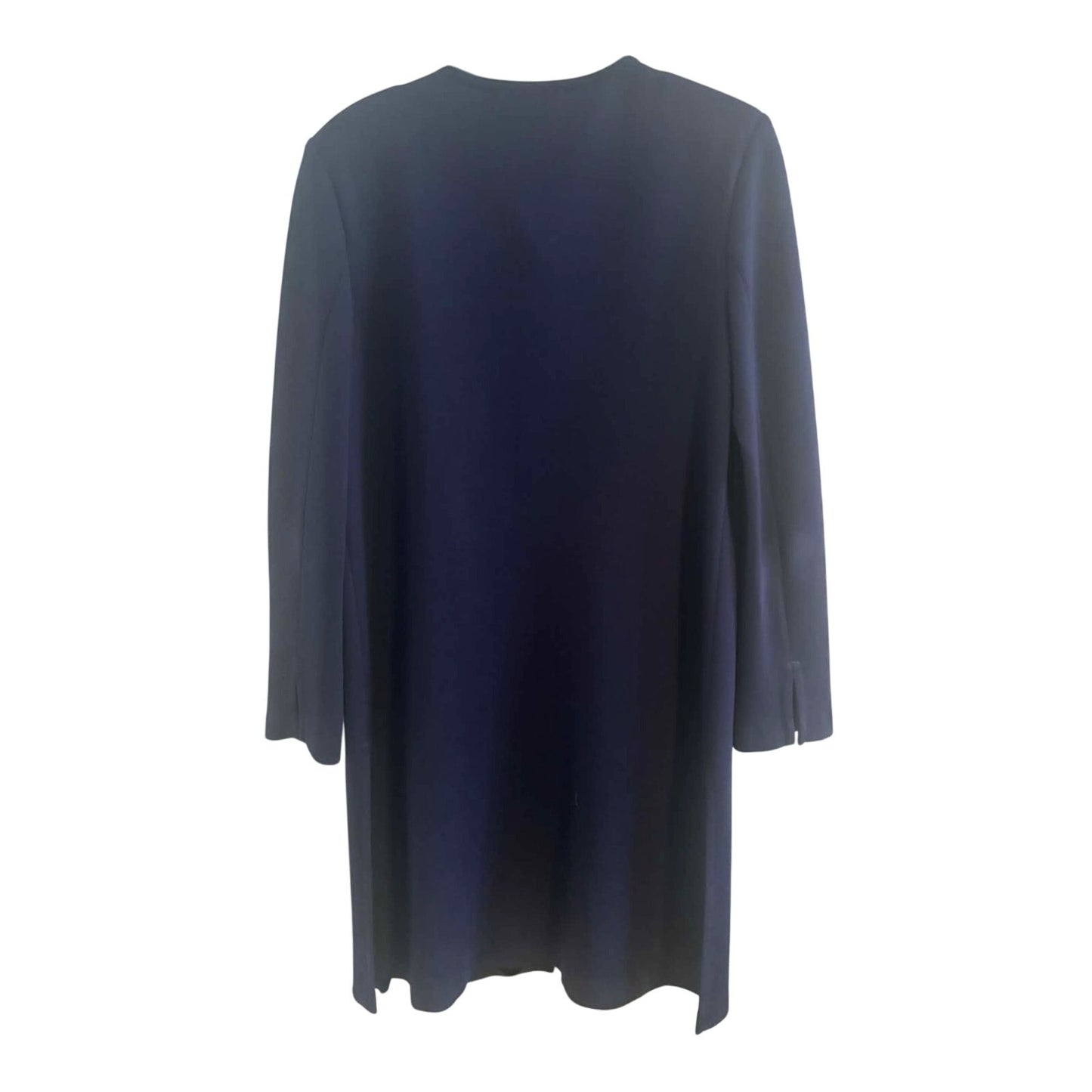 St John Navy Knit Duster Coat Size 4 Made USA