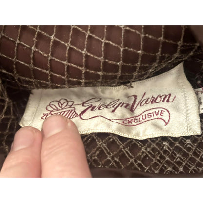 ONLY ONE!!! Vintage 1950s Evelyn Varon Exclusive Brown Mink Fur  Pillbox Hat