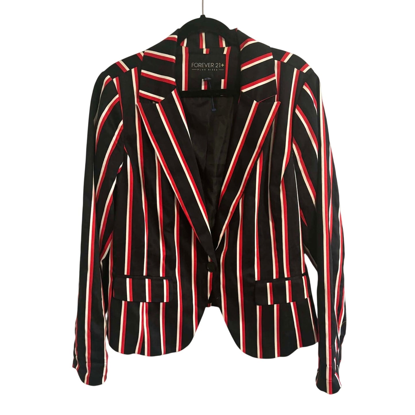 Forever 21 Plus Bold Stripe Blazer | Size 2X