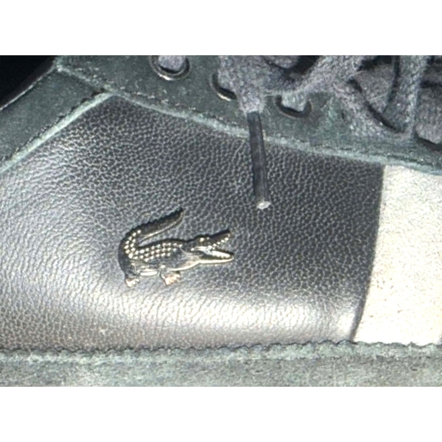 Lacoste Black Leather Suede Men's Sneakers Size 8
