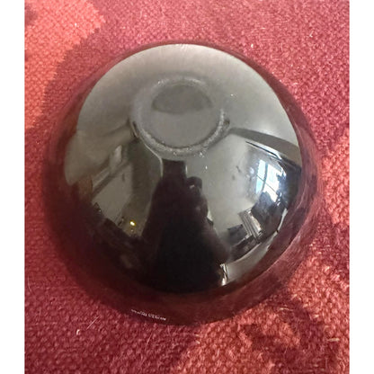 Vintage Kosta Boda Atoll Black Clear Swirl Art Glass Bowl