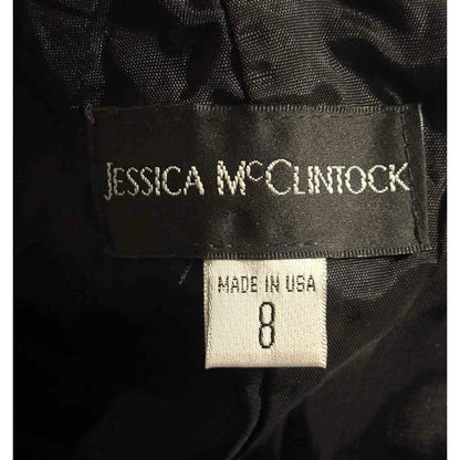 ONLY ONE!!! Vintage Jessica McClintock Green Taffeta Strapless Party Dress Size 8