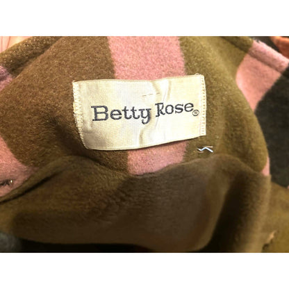 Vintage Betty Rose Striped Wool Coat | Mod 60s–70s Statement