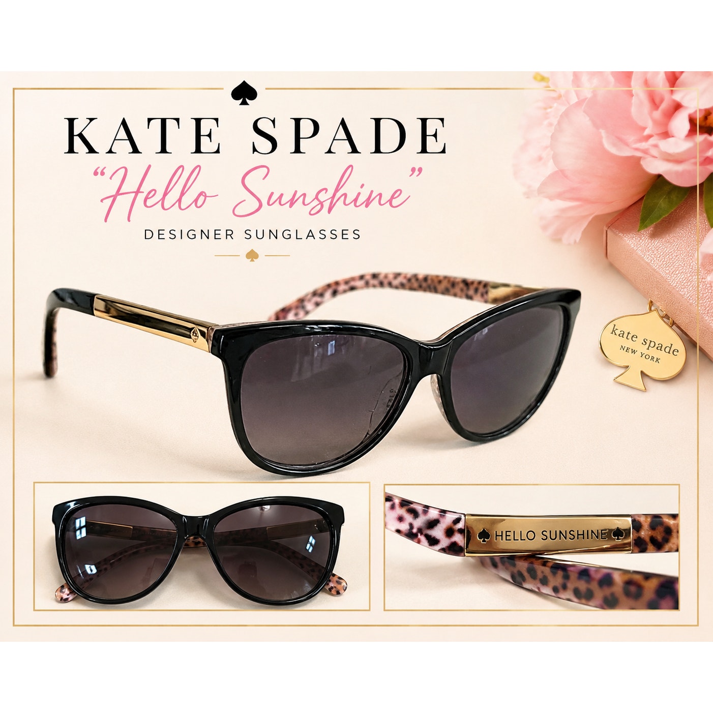 Kate Spade New York Hello Sunshine Cat Eye Sunglasses