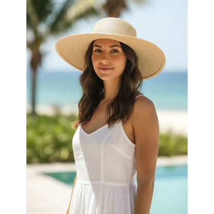 ONLY ONE!!! KactusRose Original Wide Brim Straw Sun Hat Fedora Style