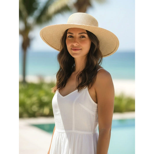 ONLY ONE!!! KactusRose Original Wide Brim Straw Sun Hat Fedora Style