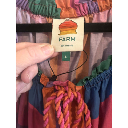 Farm Rio Colorful Geometric Maxi Dress – NWT Size L