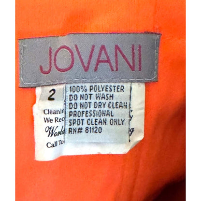 Jovani Neon Orange Ruched Bodycon Mini Dress | Beaded Halter Cocktail Dress