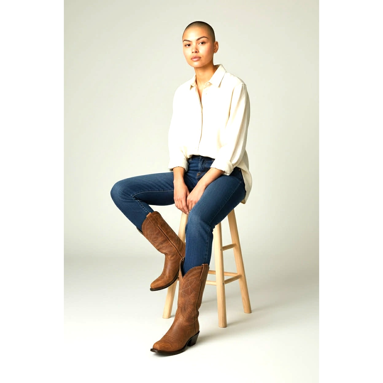 ONLY ONE!!! ALVIES "The Guadalupe" New Cowhide Brown Distressed Cowboy Boot ~ Size 10B