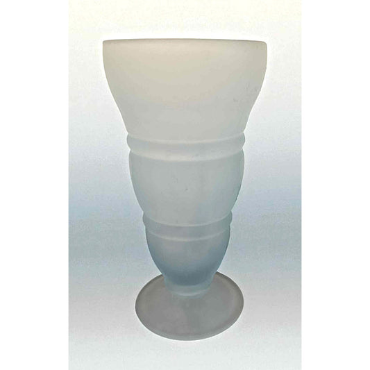 ONLY ONE!!! Vintage Indiana Glass “Icy Blue” Frosted Milkshake Glasses – Set of 3