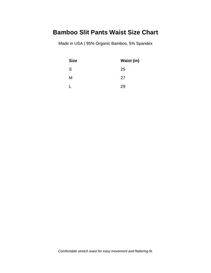 Bamboo Short Inseam Slit Pants