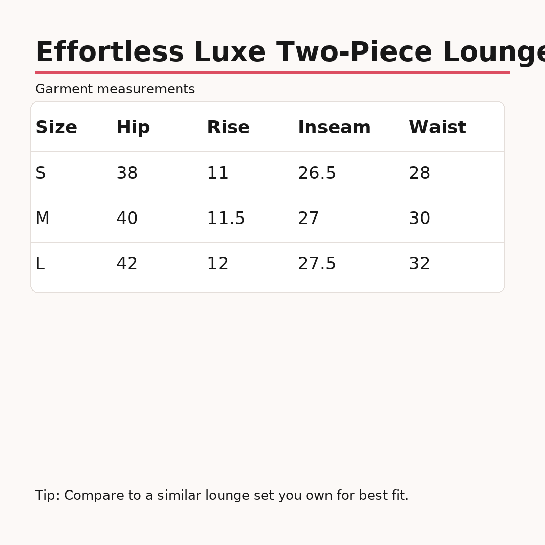 Effortless Luxe Two-Piece Lounge Set