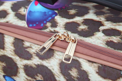 Leopard Vintage Carry-On Spinner Luggage – Retro Hollywood Glam