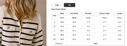 Genesis Striped Pocket Buttoned Cardigan Sweater