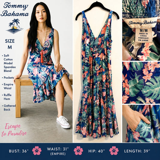 Tommy Bahama Tropical Floral Dress M