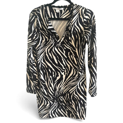 DVF Diane von Furstenberg Reina Zebra Print Dress ~ Size 8
