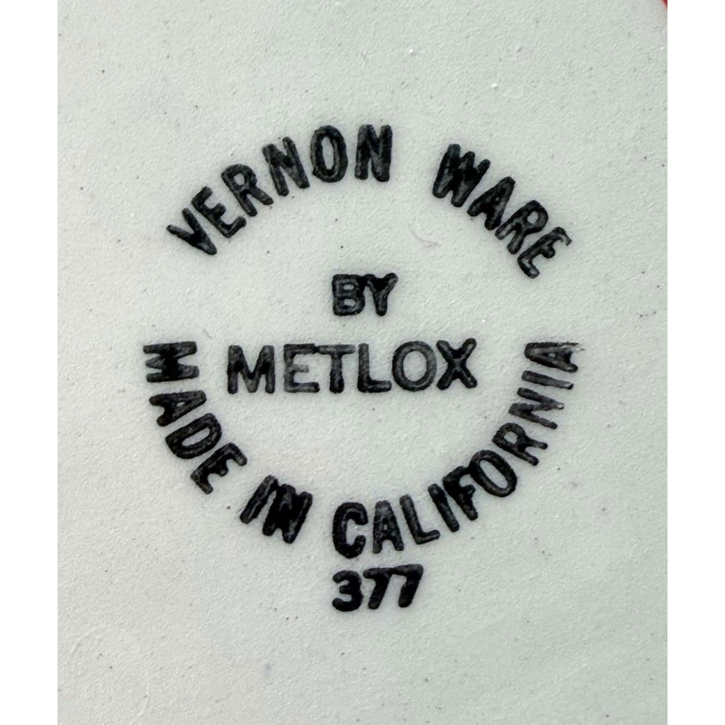 Vintage Metlox Vernon Ware Mid-Century Modern Ceramic Serving Platter