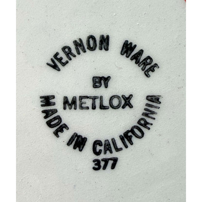 Vintage Metlox Vernon Ware Mid-Century Modern Ceramic Serving Platter