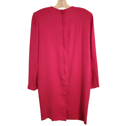 ONLY ONE!!! Vintage Depeche Hot Pink Wool Crepe Dress Coat with Gold Buttons ~ Size 10