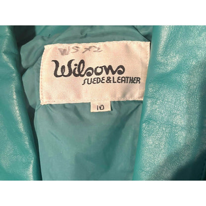 ONLY ONE!!! Vintage Wilsons Suede & Leather Teal 100% Leather Outfit ~  Size 10