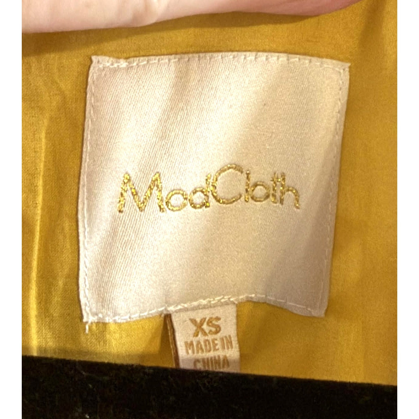 ModCloth Yellow Houndstooth Floral Fit & Flare Dress Size XS