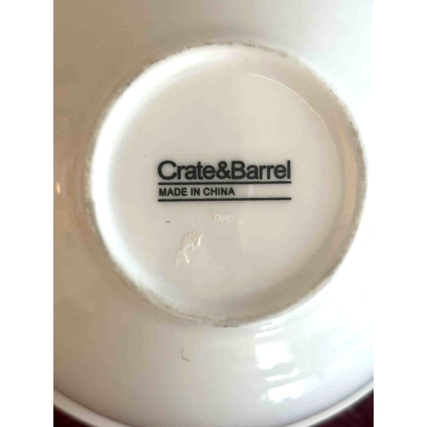 ONLY TWO!!! Crate & Barrel Set of 2 White Porcelain Soup Bowls