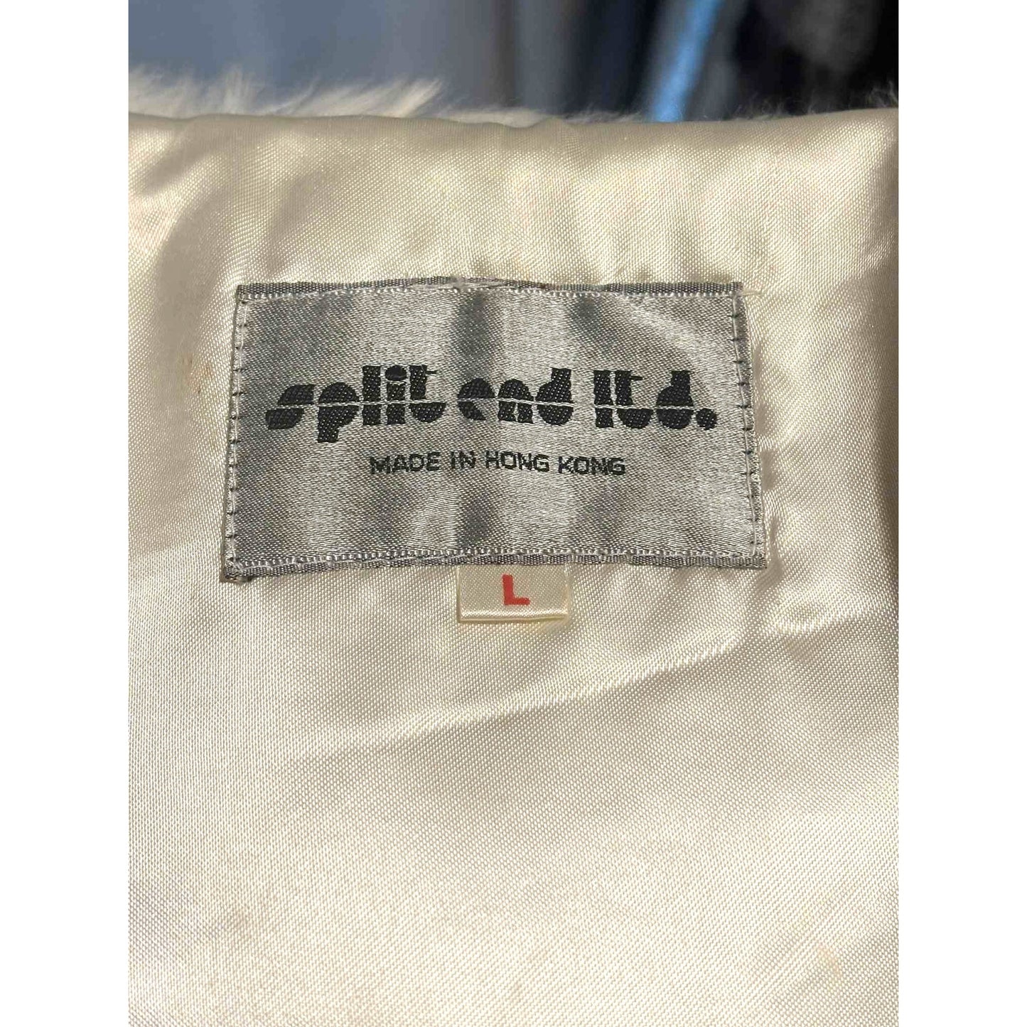 ONLY ONE!!! Vintage Split End Ltd. Boho Genuine Cream Rabbit Fur Vest Size L