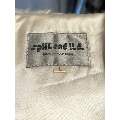 ONLY ONE!!! Vintage Split End Ltd. Boho Genuine Cream Rabbit Fur Vest Size L