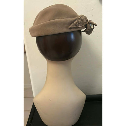 Vintage Italian Beaded Cocktail Hat by Lou Johnson