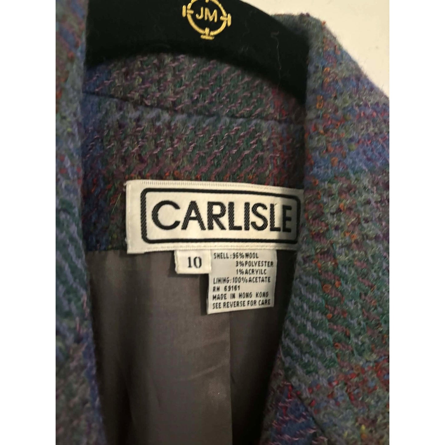 ONLY ONE!!! Vintage Carlisle Wool Tweed Blazer Jacket 10