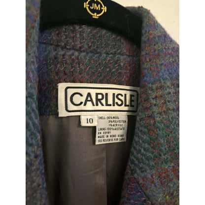ONLY ONE!!! Vintage Carlisle Wool Tweed Blazer Jacket 10