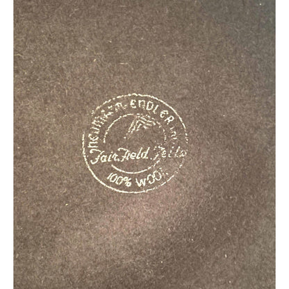 ONLY ONE!!! Vintage Neumann Endler Fair Field Black Wool Bowler Hat White Black Feathers