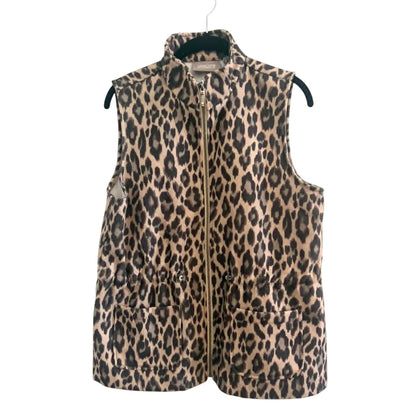 Chico's Leopard Print Vest Size 1 M